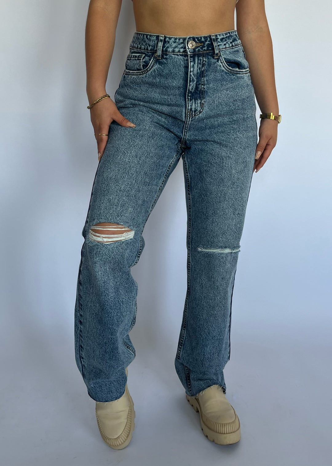 Wide Leg - Rasgado